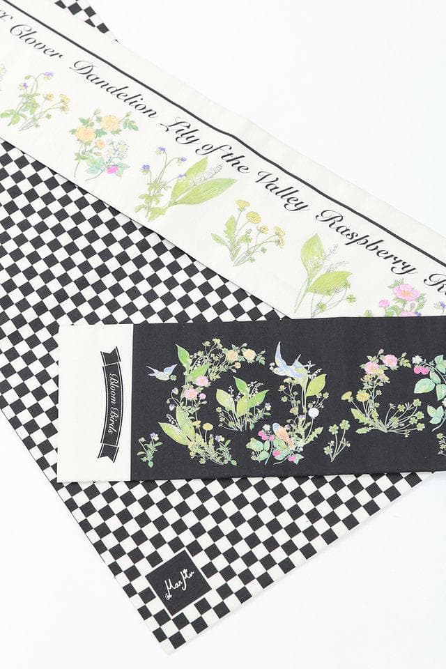 マームMarMu ブルームバードbloom bird 名古屋帯 花柄 黒色