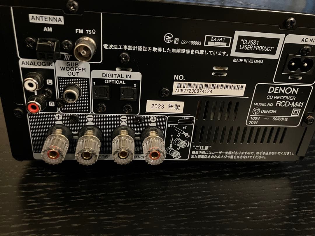 【美品】DENON デノン RCD-M41 Bluetooth コンポ　ブラック