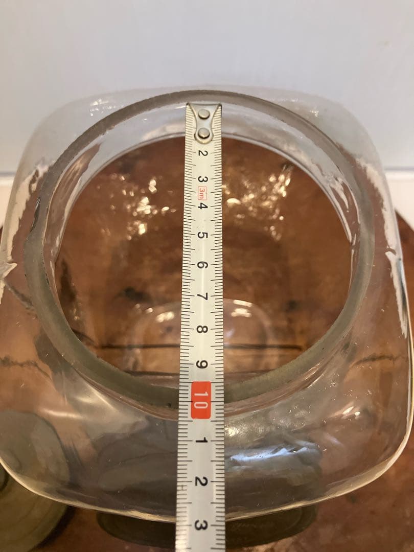 ◆◆専用◆◆ 古い時代の真鍮開閉蓋付きの煙草陳列用ガラス瓶