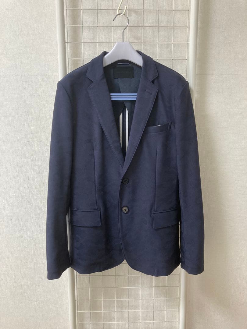 ジュンハシモト　カモフラージュ柄セットアップ　ネイビー