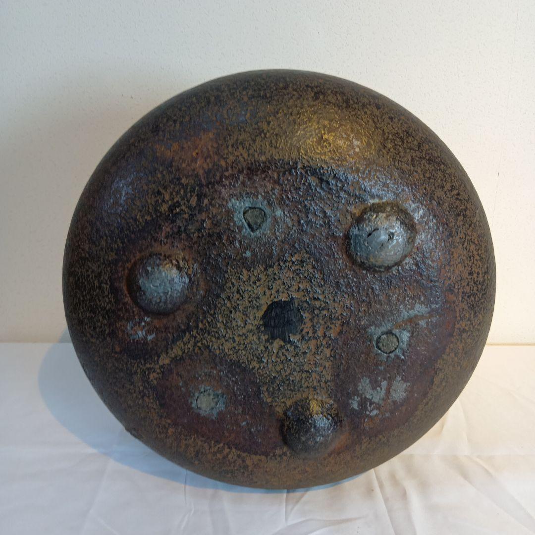 茶道具　南部盛岡(熊谷喜平作)面取風炉　 梵鐘釜、五徳一式　共箱　しおり付