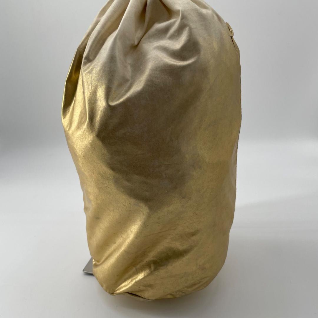 良品✨現行 ポロラルフローレン カゴバッグ ラフィアバッグ 巾着 ゴ ールド内袋