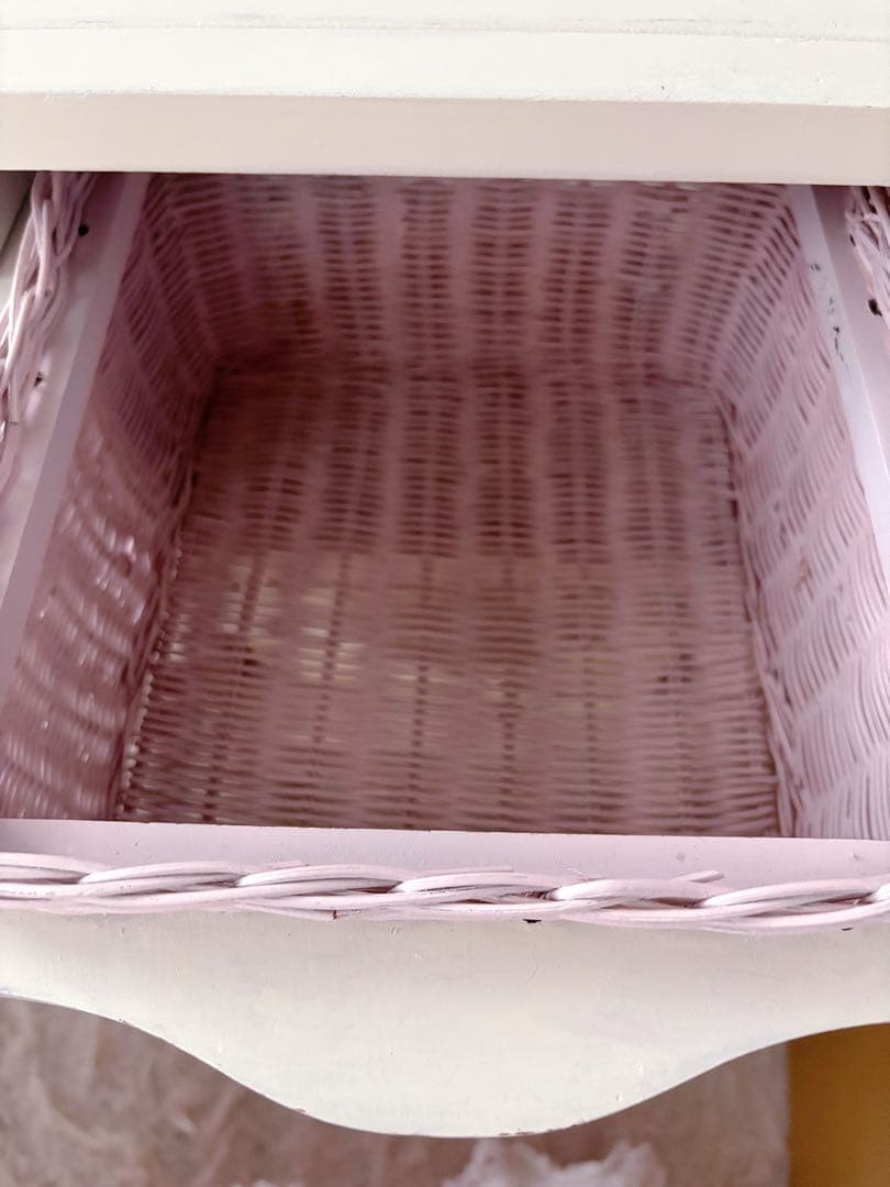 ヴィンテージ　3段ラック　ウィッカー　ラタン家具