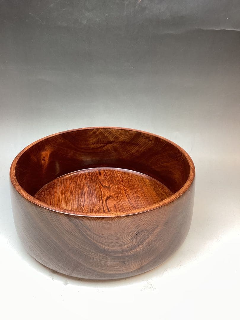 〈未使用〉木製￼ 御茶櫃　ちゃびつ くり抜き　茶道具　直径27cm　送料込み