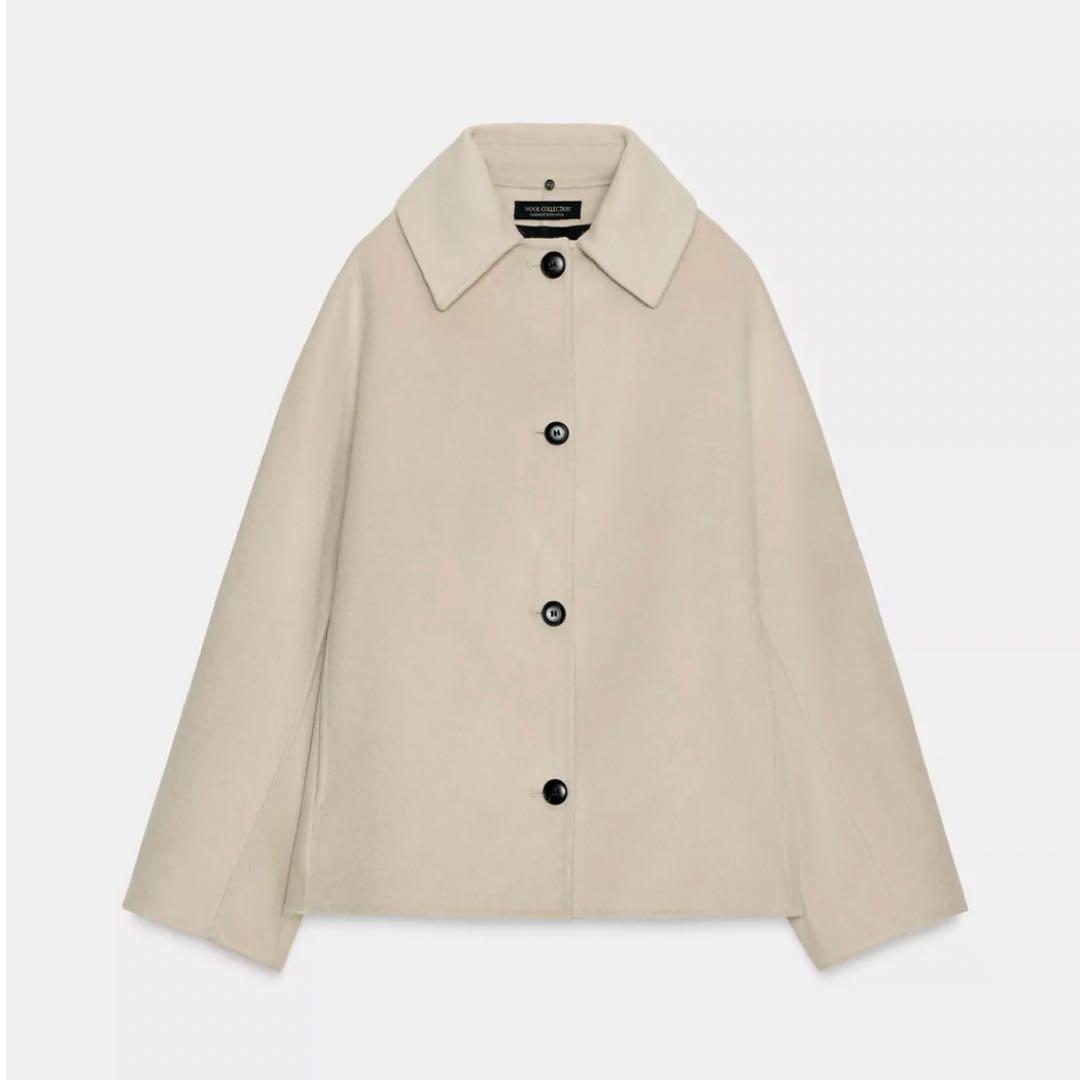 ZARA ZW COLLECTION ウール&フェイクファー襟ジャケット