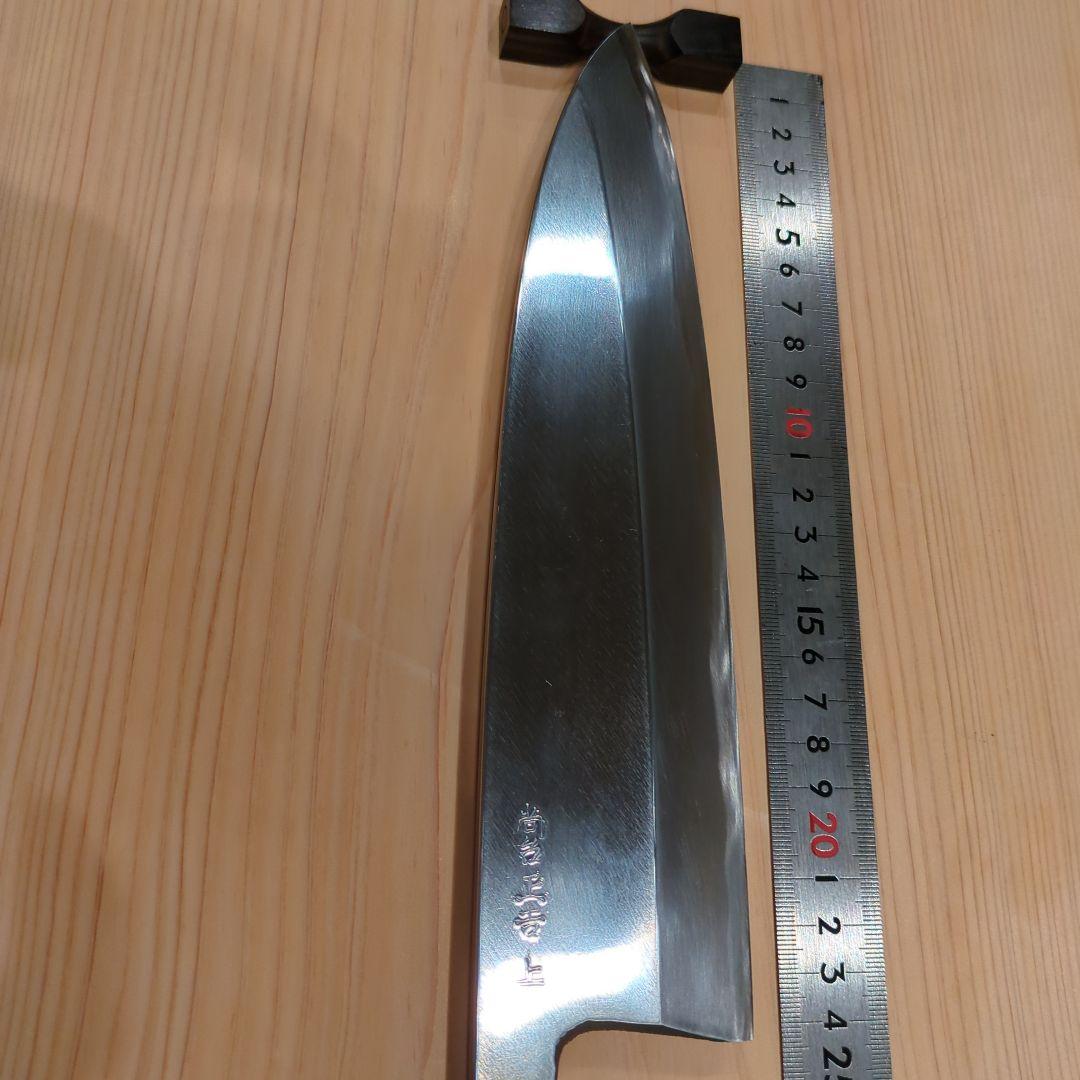 尚台正吉　出刃包丁 八寸　上（青鋼）黒檀柄