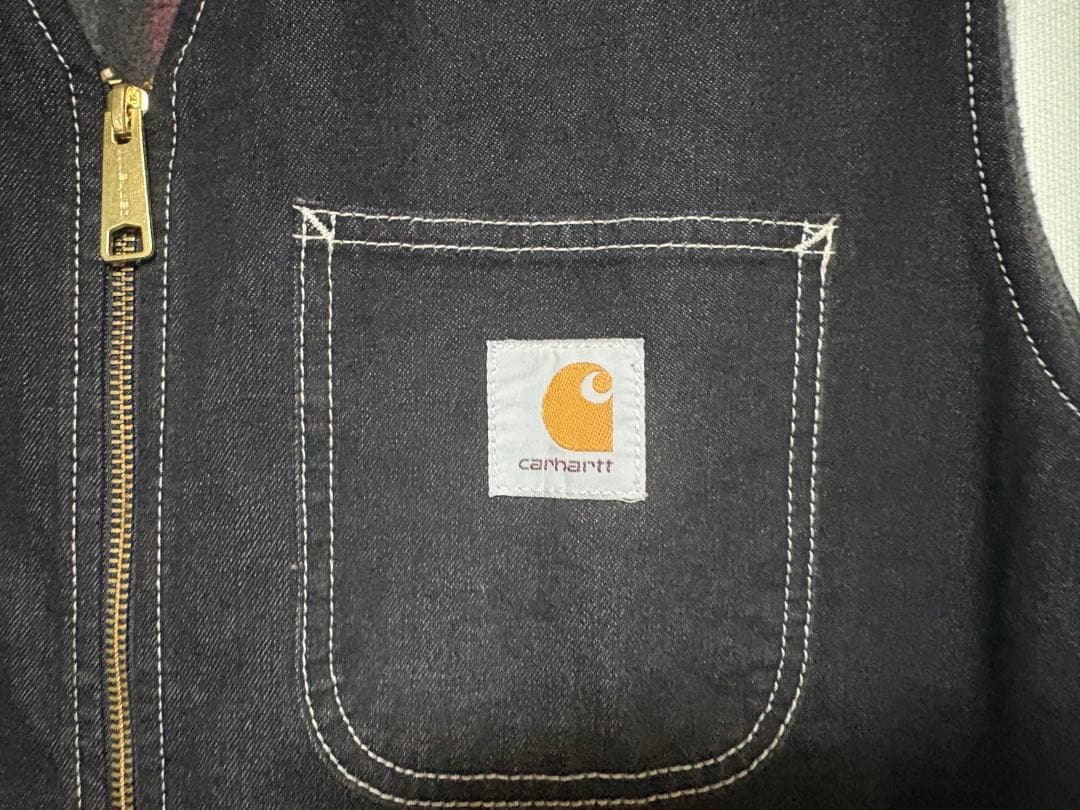 Carhartt ブラックデニムベスト Lサイズ