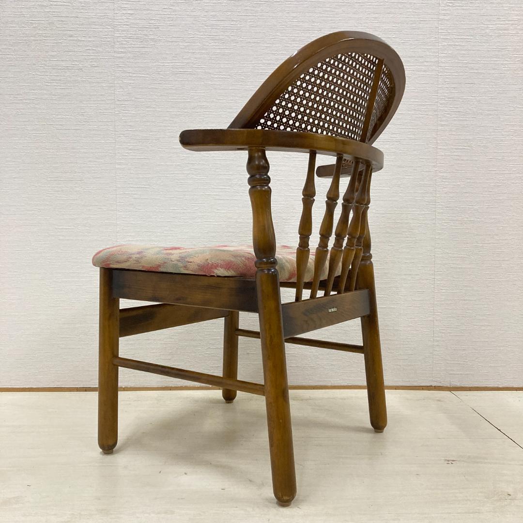 【カリモク】コロニアル　ダイニングチェア　椅子 レトロ