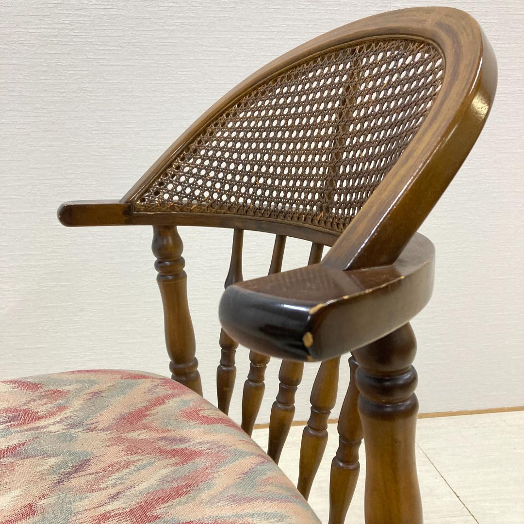 【カリモク】コロニアル　ダイニングチェア　椅子 レトロ
