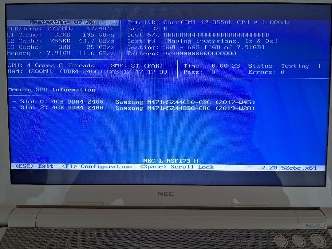 【極上品】LAVIE 第8世代i7/SSD 240G/メモリ8G/全分解整備済
