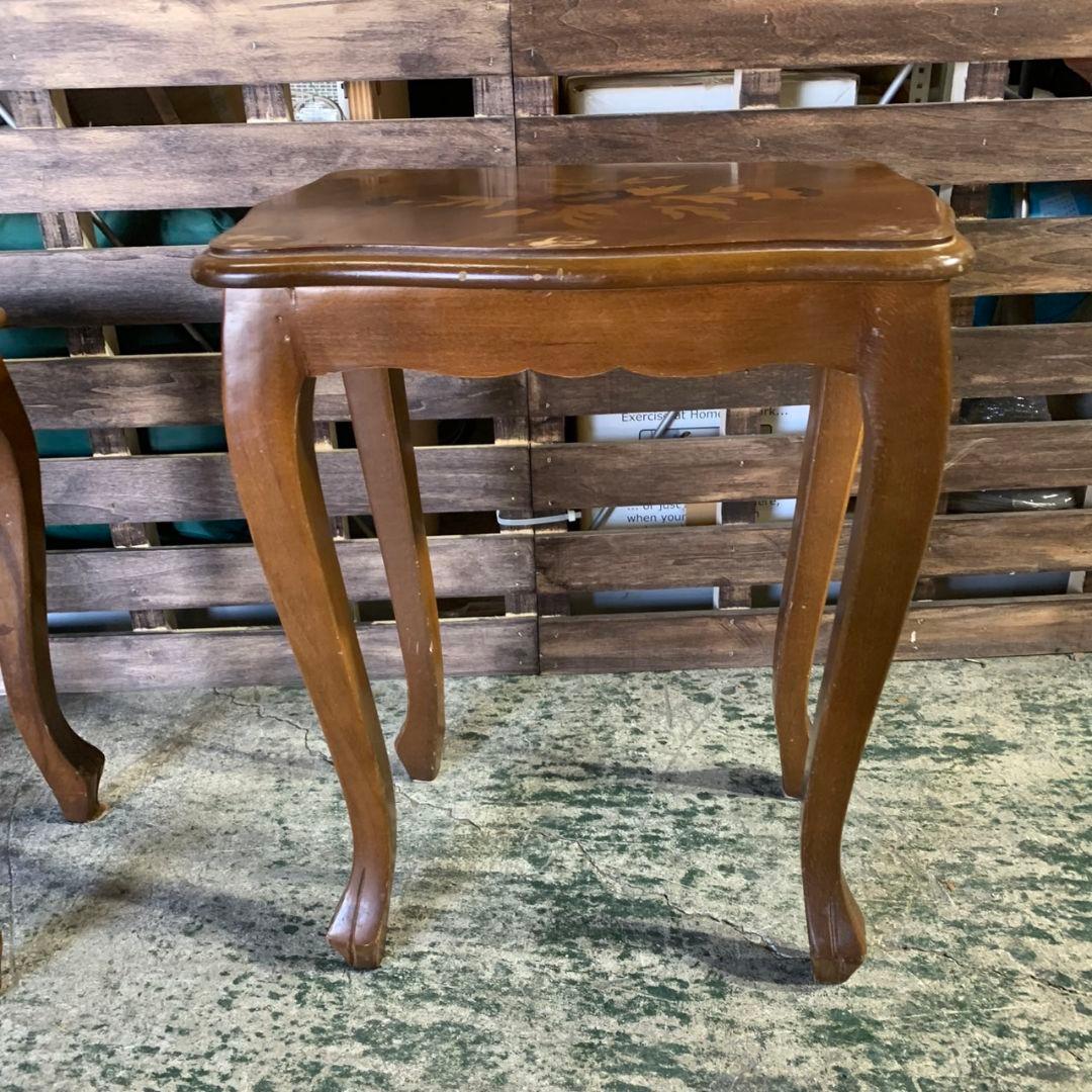 H886 レトロ家具 木製ネストテーブル 2点セット サイドテーブル 飾り棚