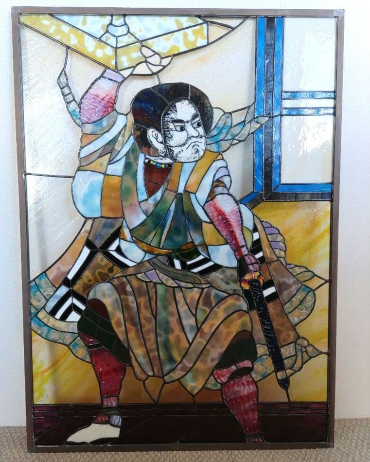 ステンドグラス碁盤のパネル