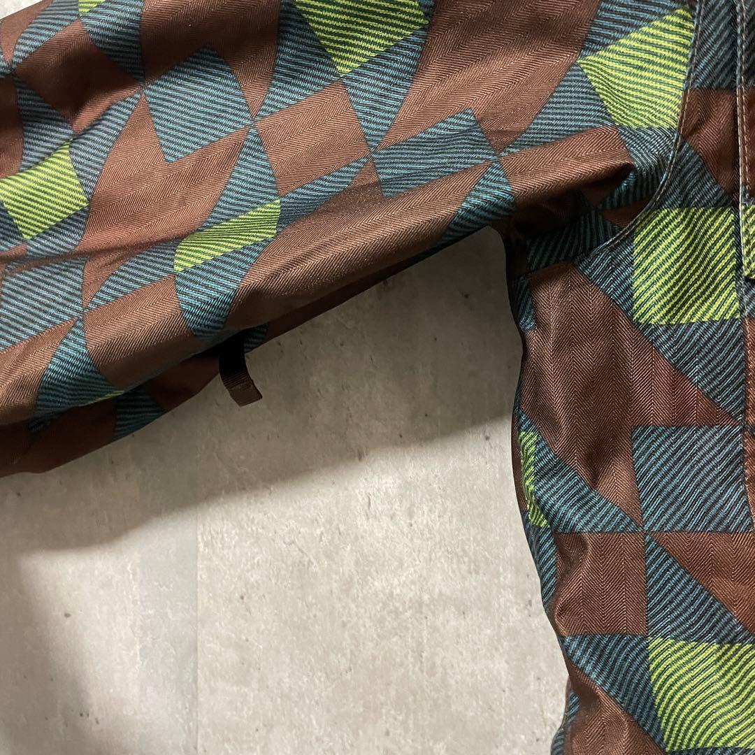 Burtonバートンスキーウェアスノーボードジャケットパーカーフード付き総柄希少