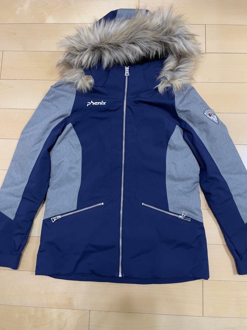 【美品】phenix スキーウェア 女性用 ネイビー/グレー　Mサイズ