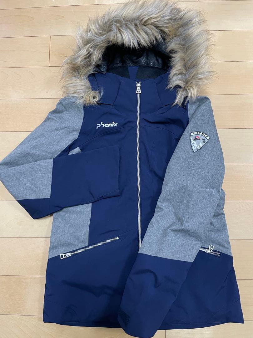 【美品】phenix スキーウェア 女性用 ネイビー/グレー　Mサイズ
