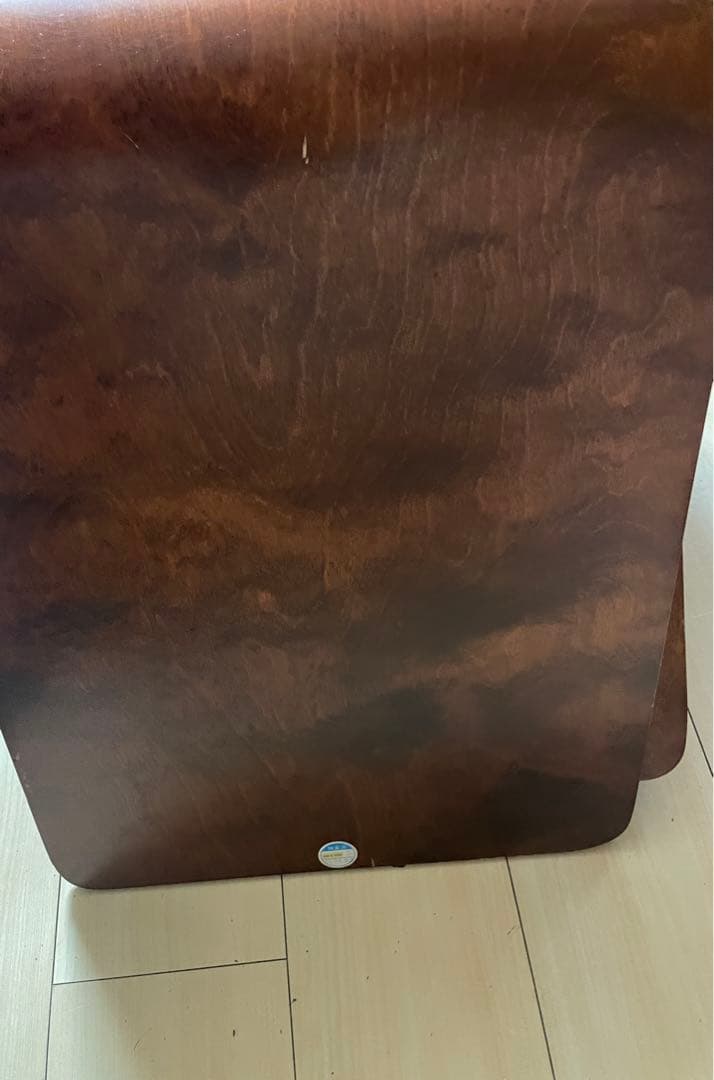 和モダン　ブラウン茶色 光製作所 木製座椅子 4脚セット