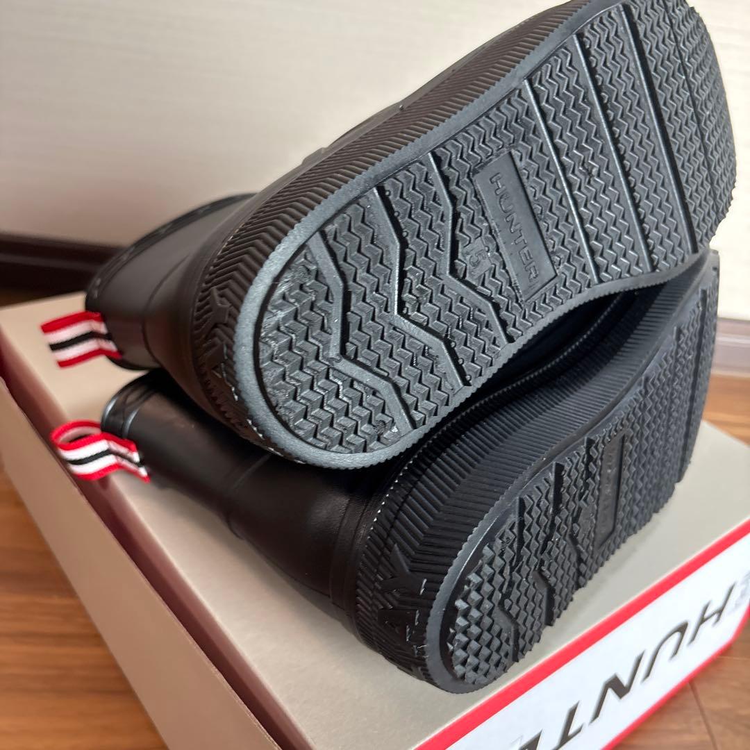 HUNTER ブラック レインブーツ US 7