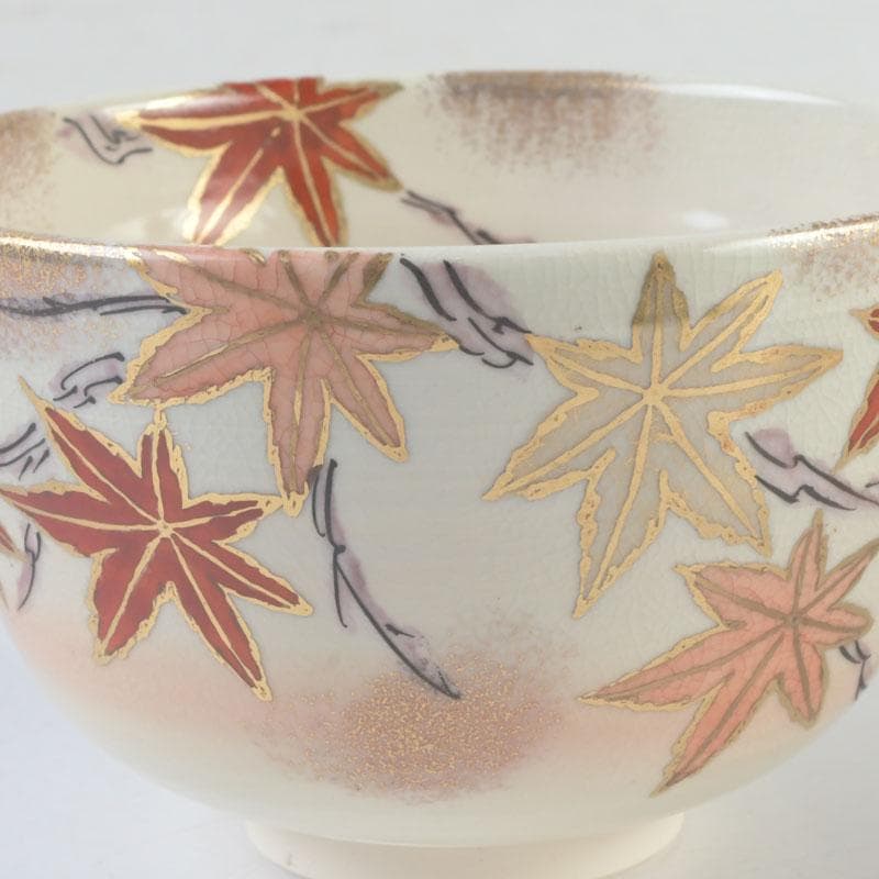 茶道具　中村与平作　四季茶碗　四客　共布共箱　V　9842A