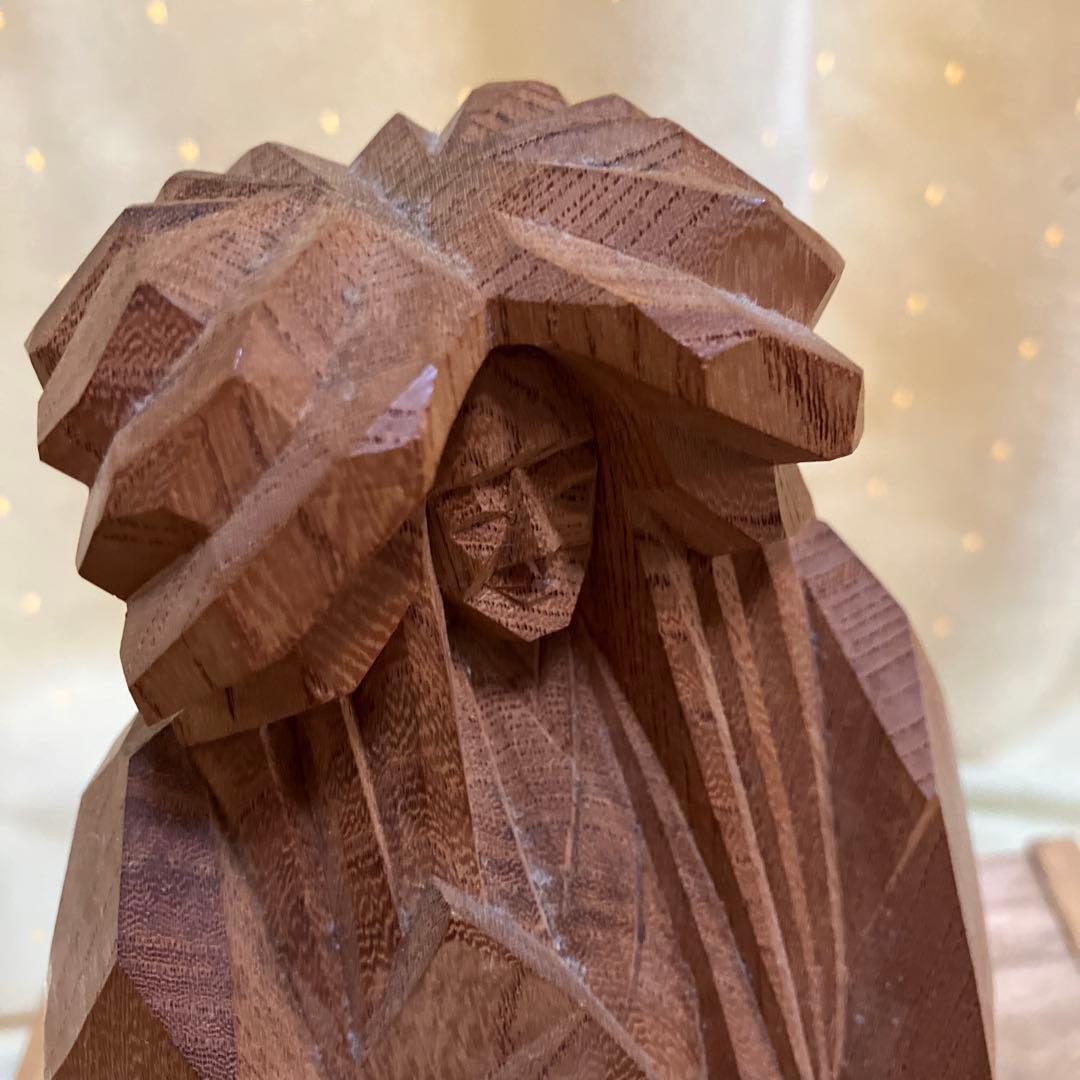 木彫り　猩々　工芸品