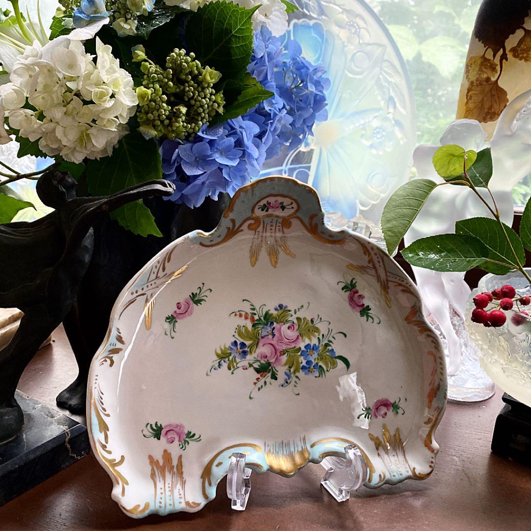 リモージュのとても素敵なハンドペイントが美しいリキュールセット