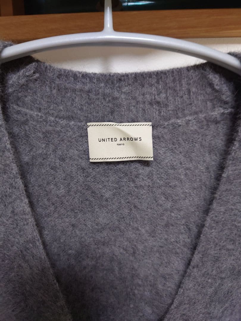 【るー☆】UNITED ARROWS フォックスカシミヤカーディガングレー