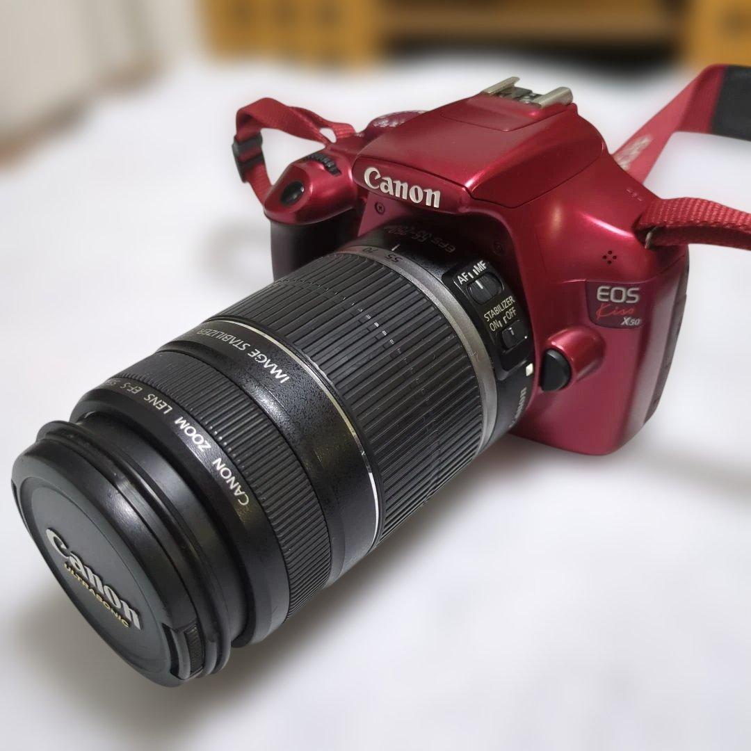 【美品】Canon EOS Kiss X50 望遠レンズセット★ベネトンバッグ付