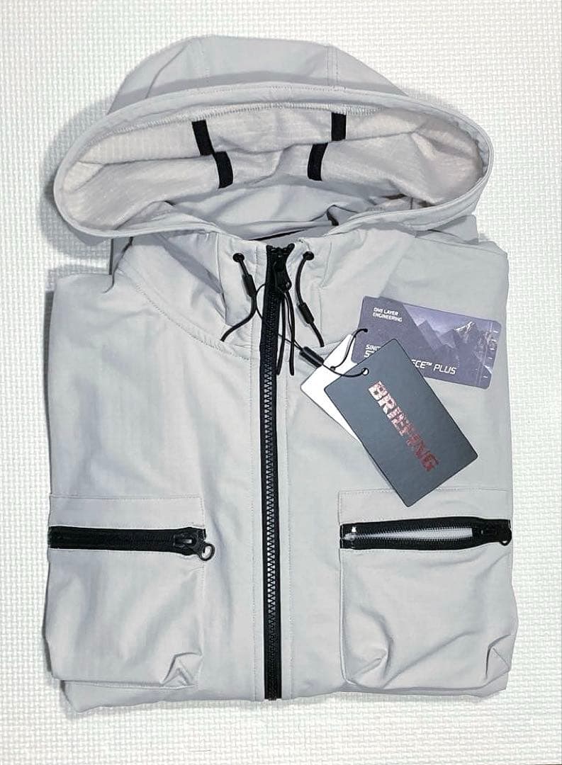 BRIEFING GOLF ストームフリースパーカー（OFF WHITE／M）