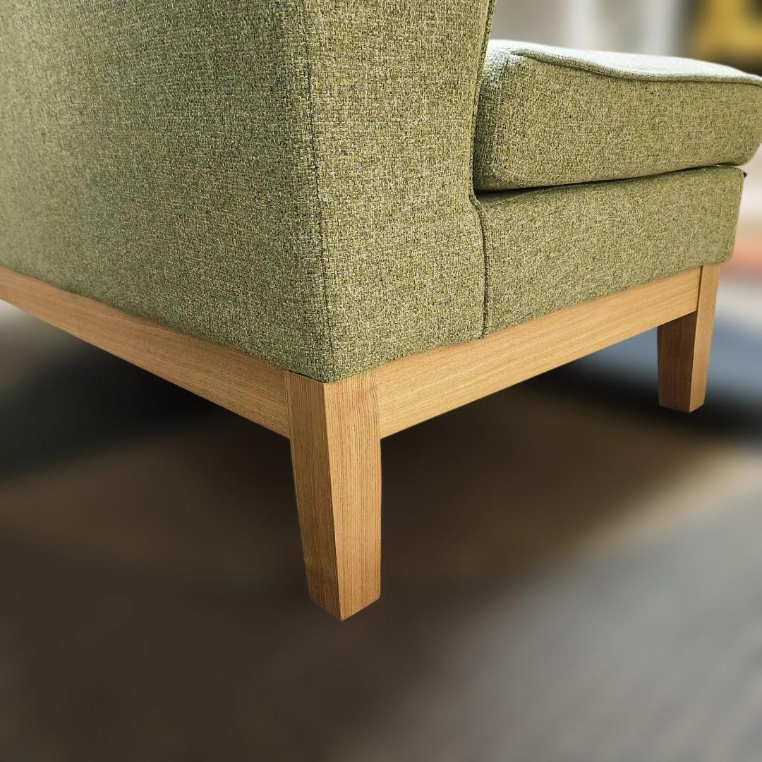 愛知県直接受け取り　ニトリ 2Pソファ モスグリーン ナチュラル ファブリック