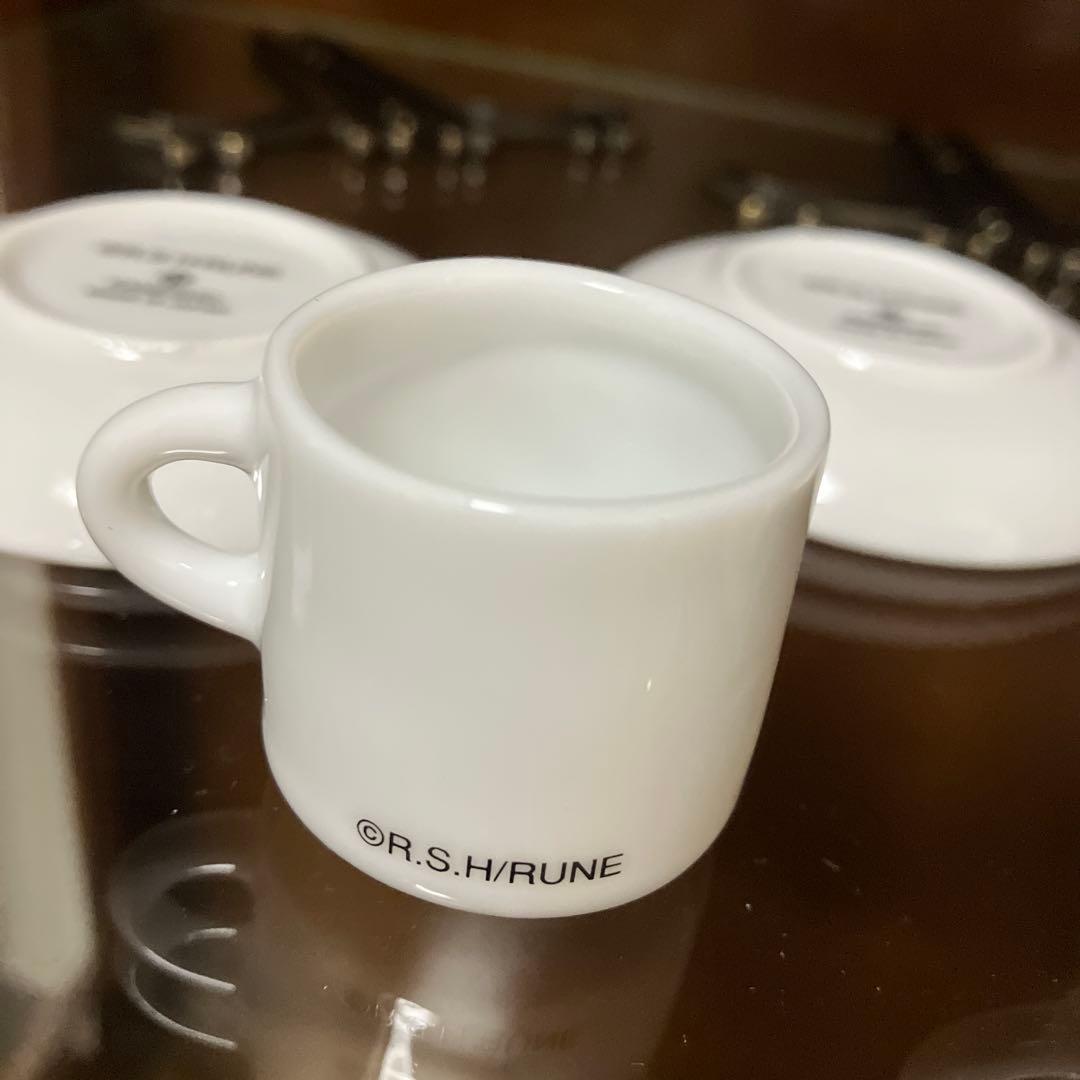 内藤ルネ　ミニチュア　カップ　ソーサー　陶器製　ディスプレイ　昭和　レトロ