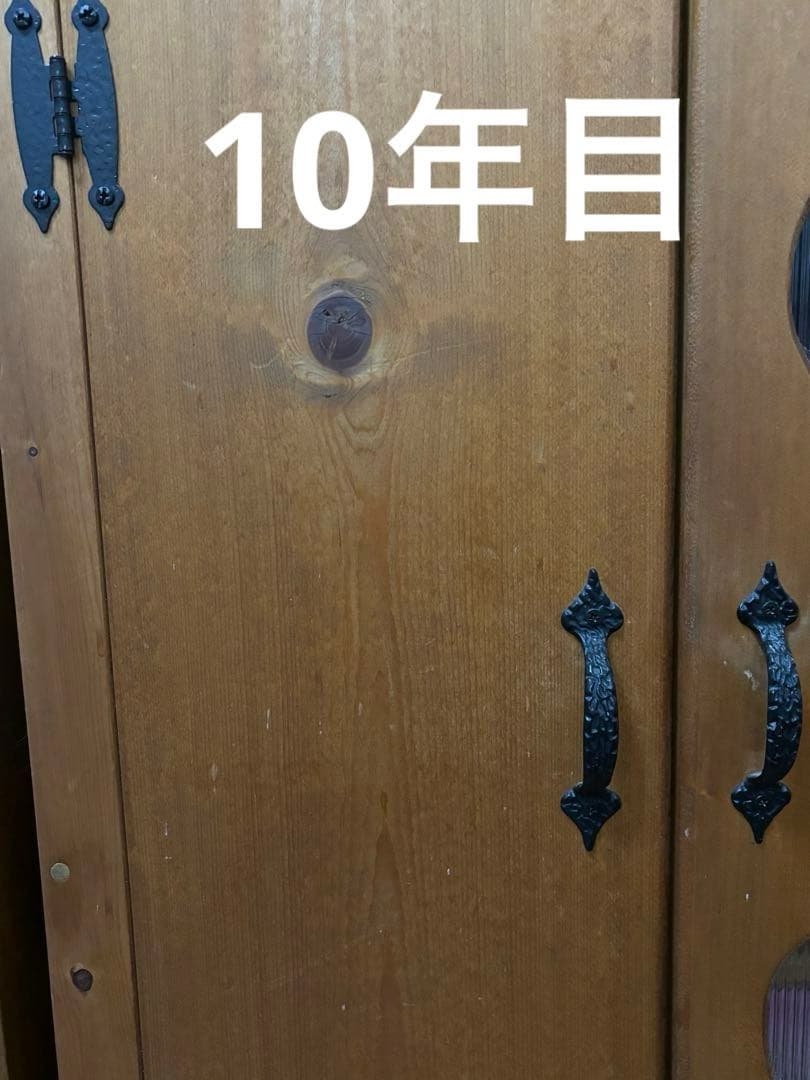 カントリー家具　ハンドメイド　オイル仕上げ3段棚