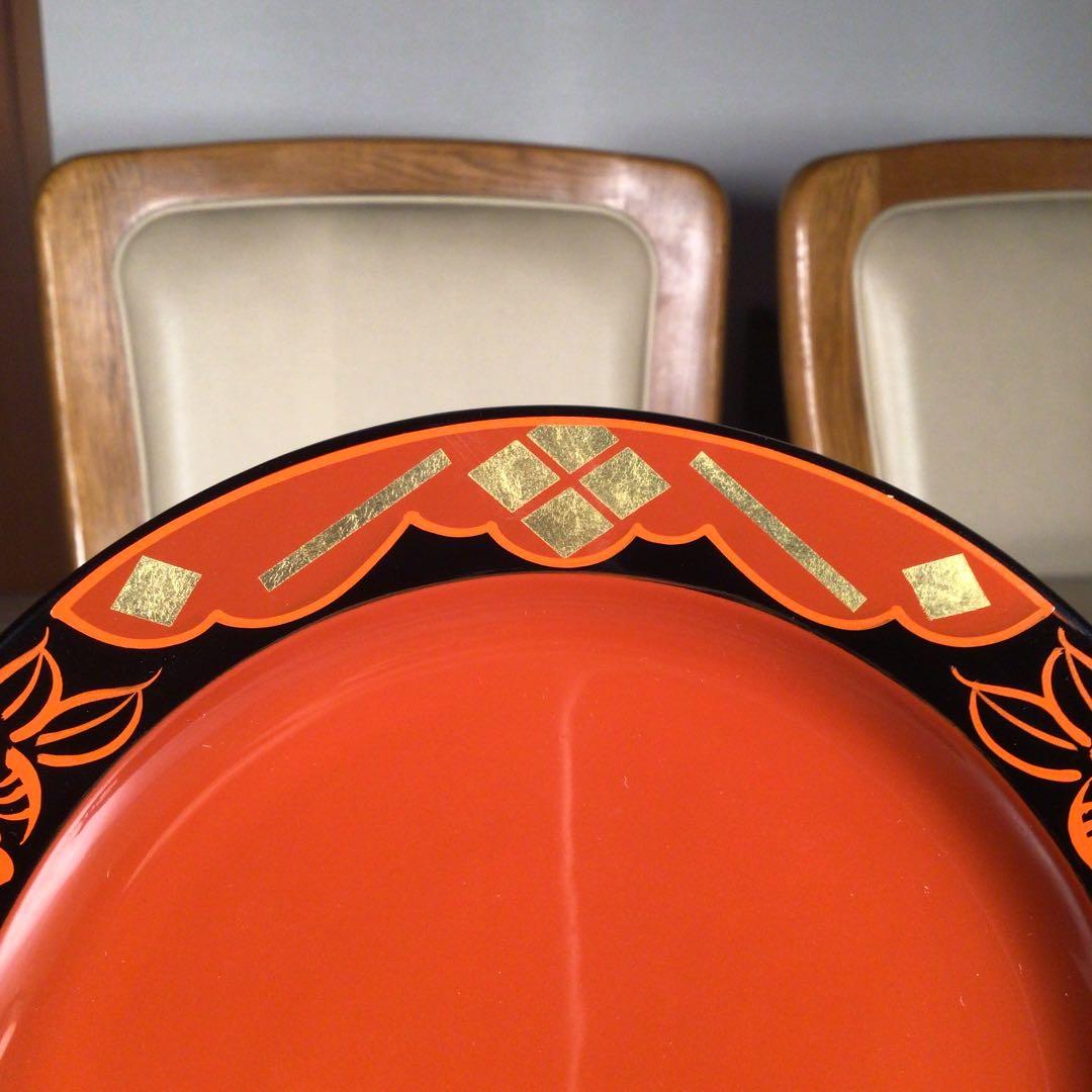 『フォロうー特価』　秀衡塗　翁知屋　(おおちや)　『翁皿』　大きめ　中皿　5枚