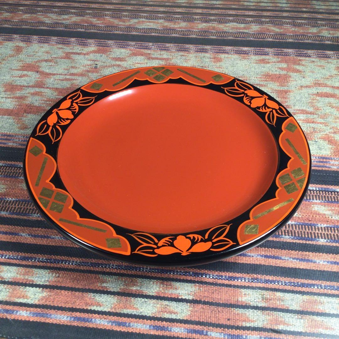 『フォロうー特価』　秀衡塗　翁知屋　(おおちや)　『翁皿』　大きめ　中皿　5枚