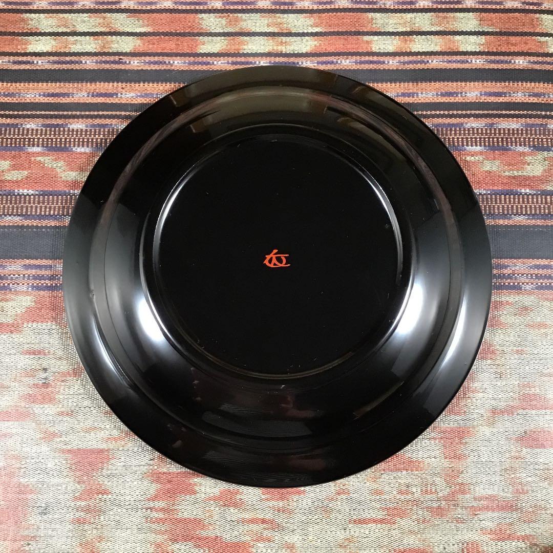 『フォロうー特価』　秀衡塗　翁知屋　(おおちや)　『翁皿』　大きめ　中皿　5枚