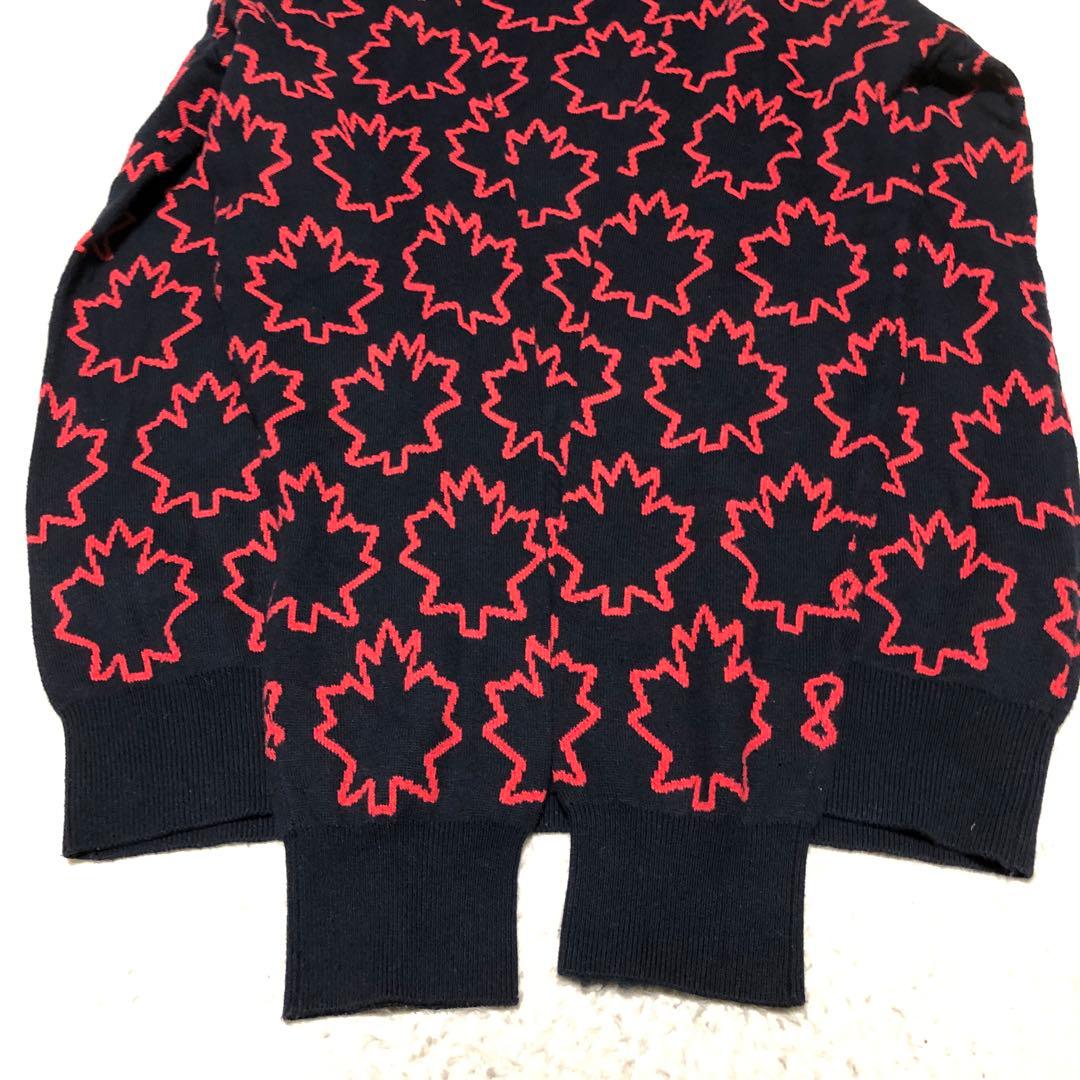 美品　ジャックバニー　パーリーゲイツ　ゴルフ　セーター　メイプル総柄　6（XL）