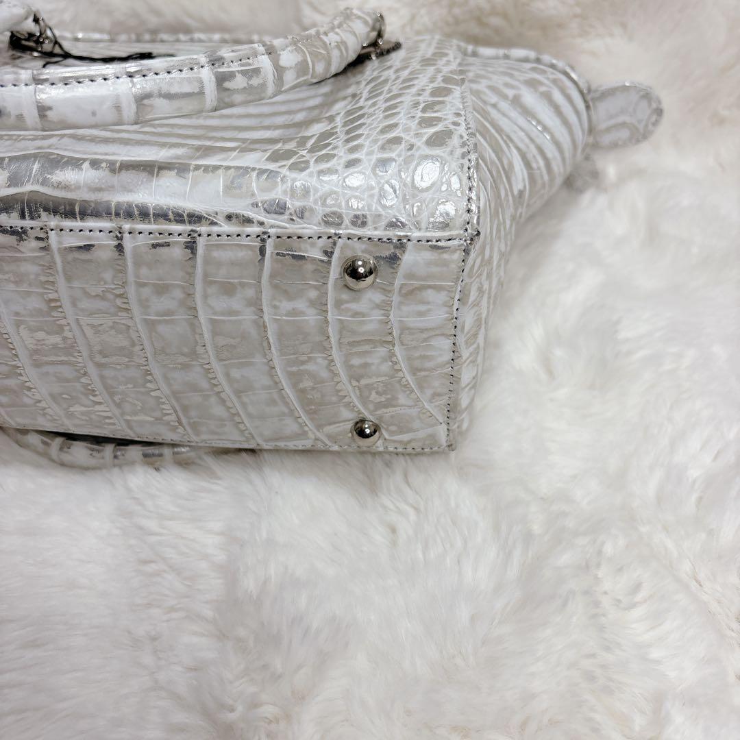 【未使用品】BABILLAS クロコダイル ハンドバッグ　高級レザー　JRA認定