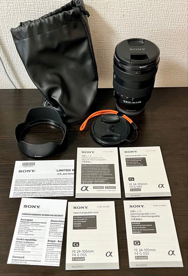 SONY FE 24-105mm F4 G OSS K&Fレンズカバー付き