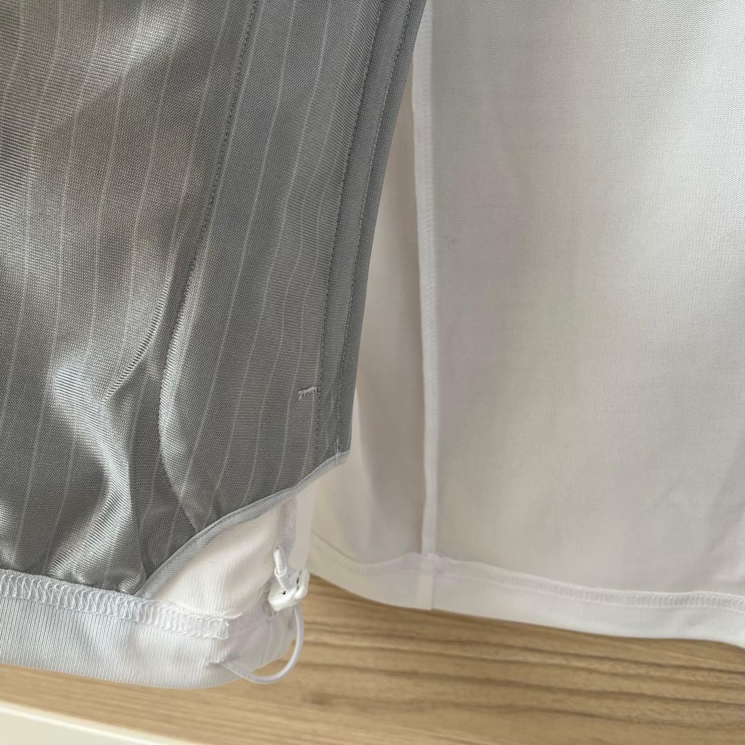 新品★46,200円 中綿ダウンベスト PGG パーリーゲイツ 防寒白×黒ロゴ５