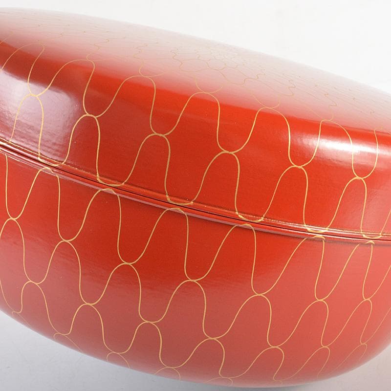 飛来一閑造　金蒔絵　網目食籠　菓子器　蓋物　共布　淡々斎極め箱　V　R7047