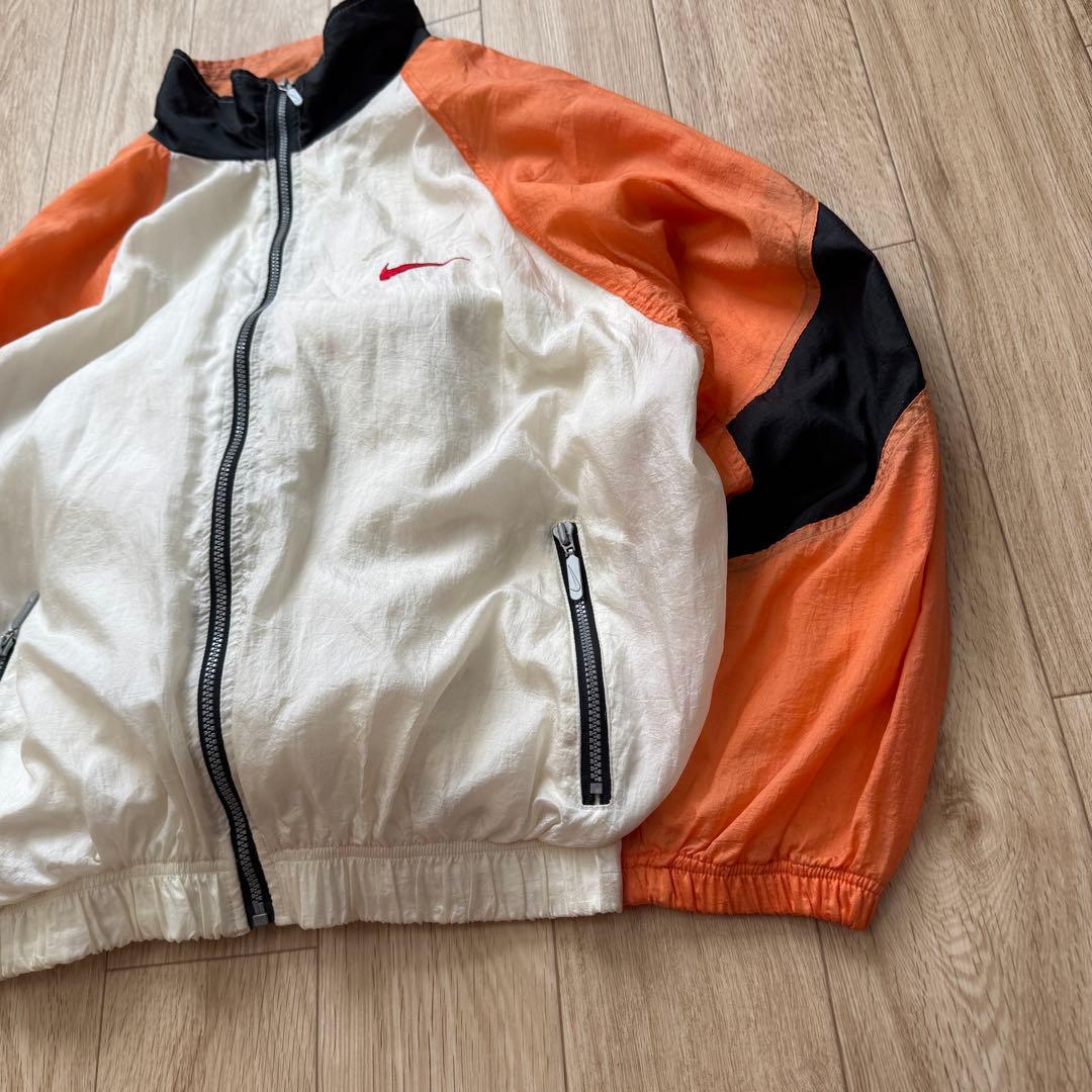 【希少】90s NIKE ナイロンジャケット 両面スウッシュ 短丈