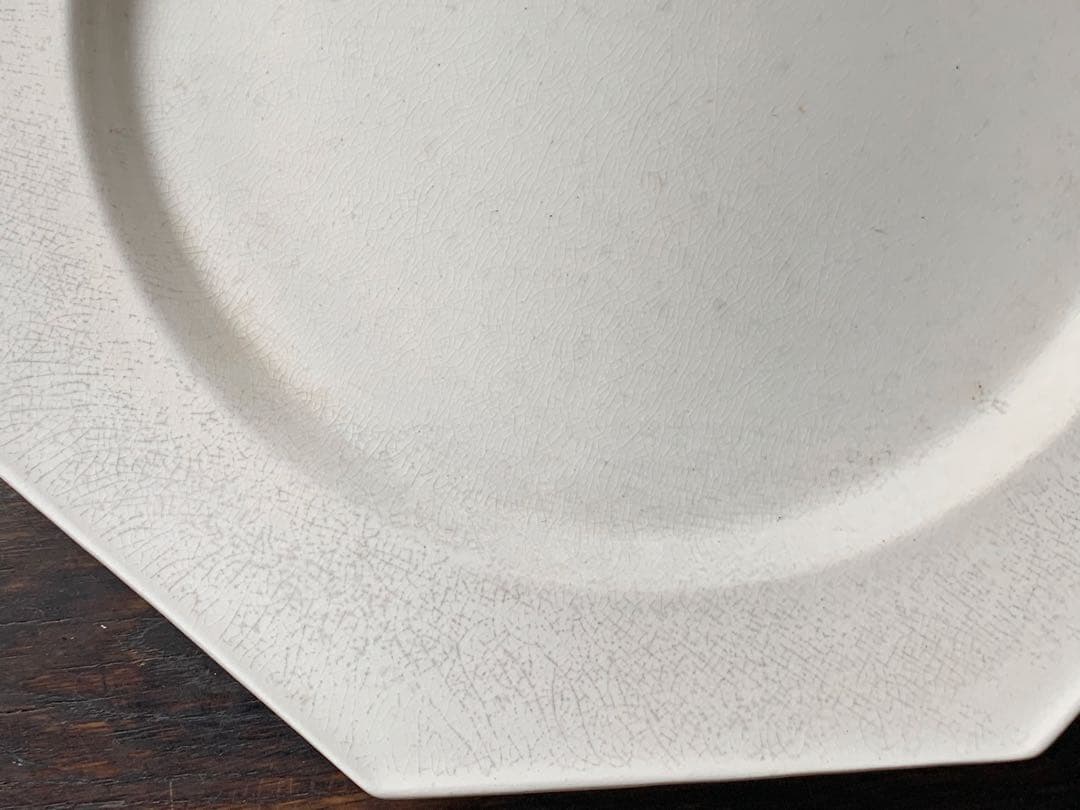 フランス アンティーク オクトゴナルプレート モノグラム