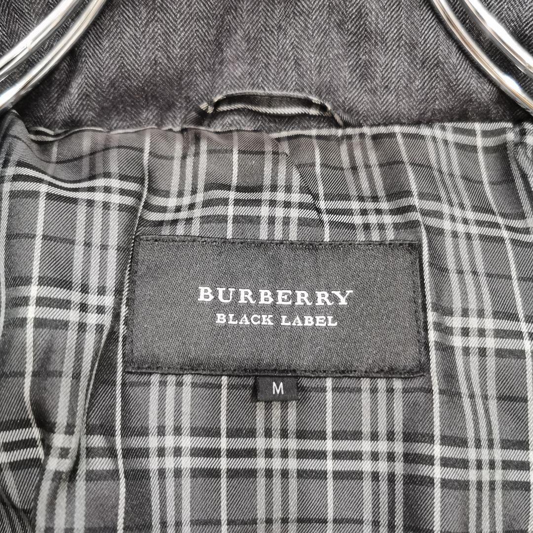 美品 バーバリーブラックレーベル ウール 着脱可ファー付 ダウンコート Mサイズ