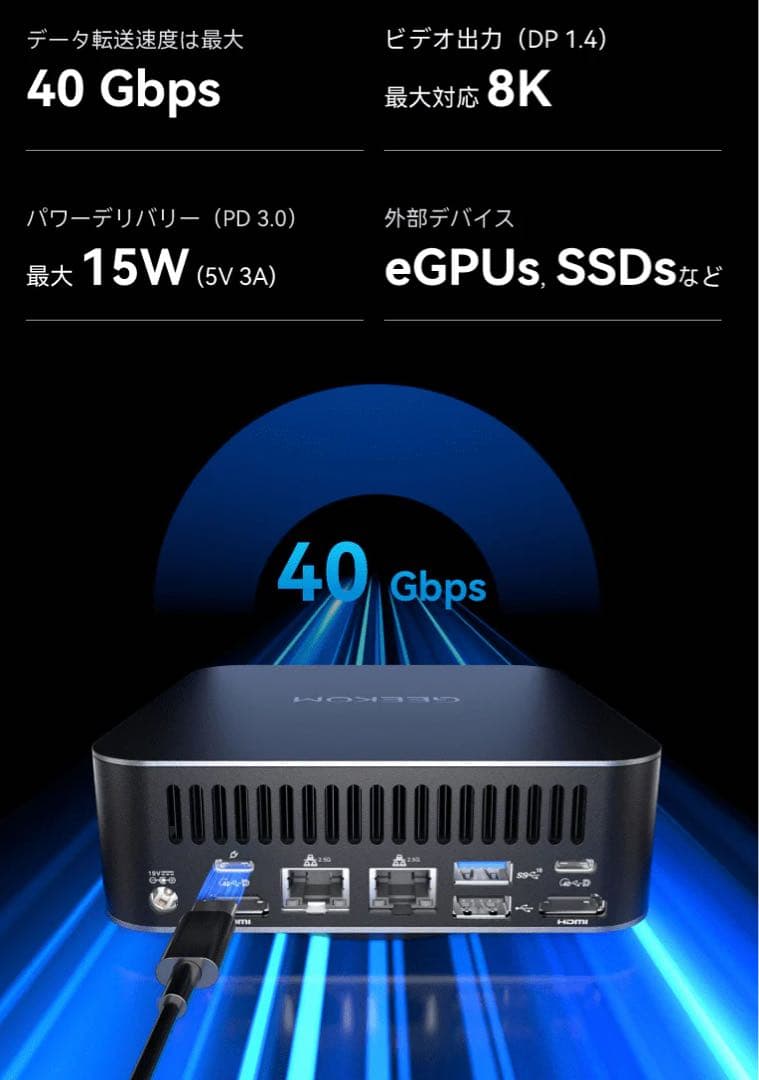 GEEKOM ミニpc GT1 Mega Intel14th Ultra9