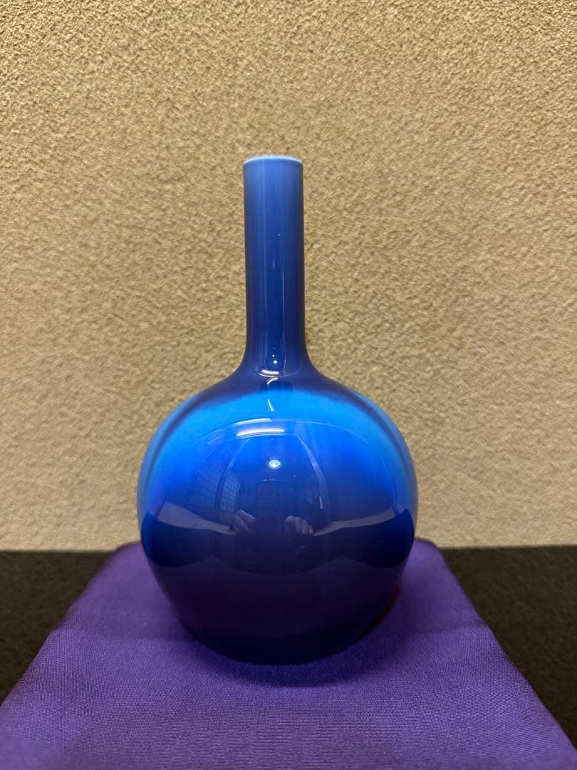 人間国宝　三代徳田八十吉　花入　共箱