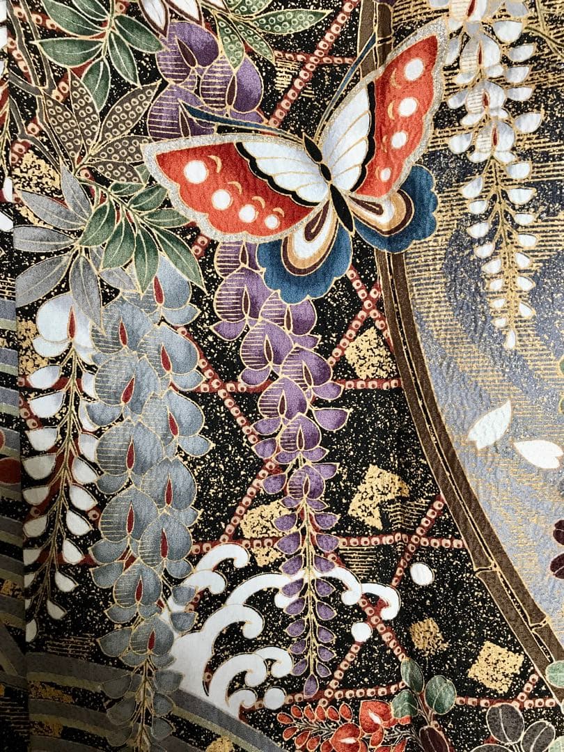 振袖　超美品　正絹　パールトーン加工