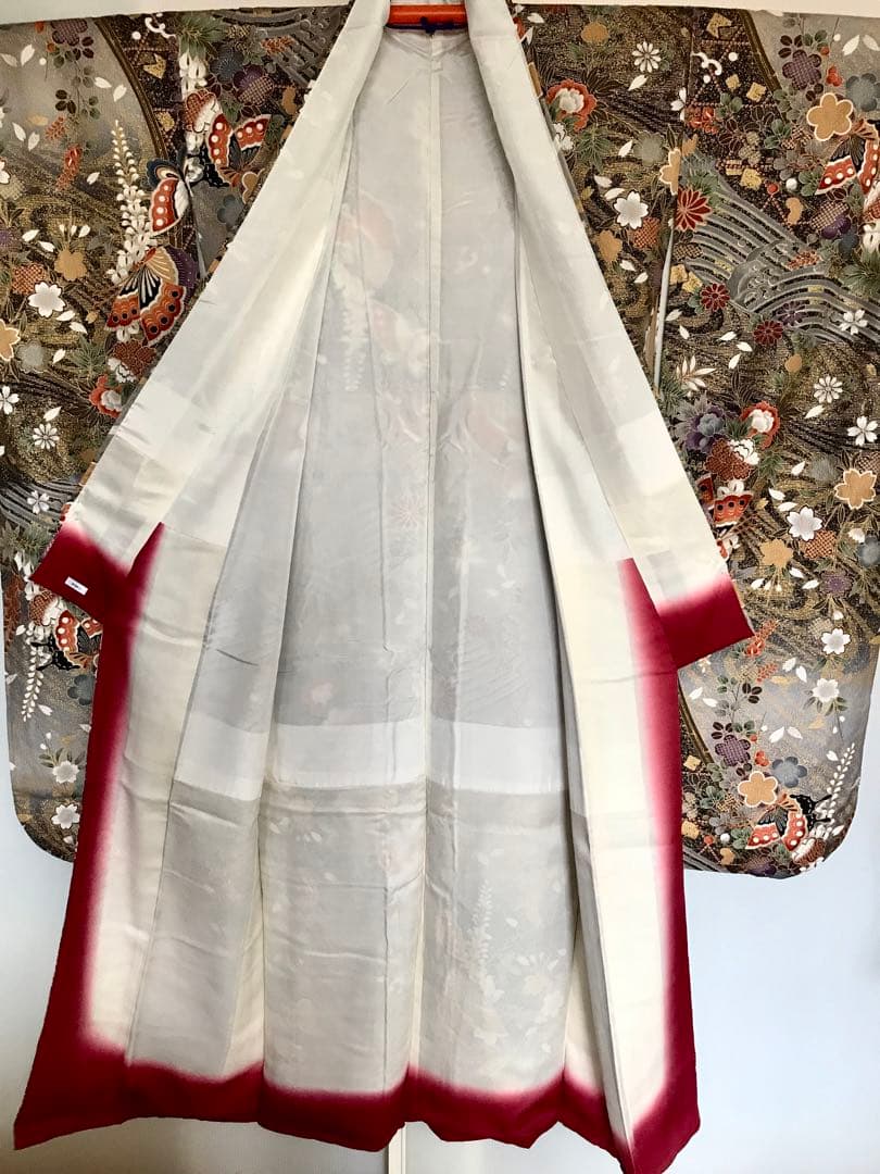 振袖　超美品　正絹　パールトーン加工
