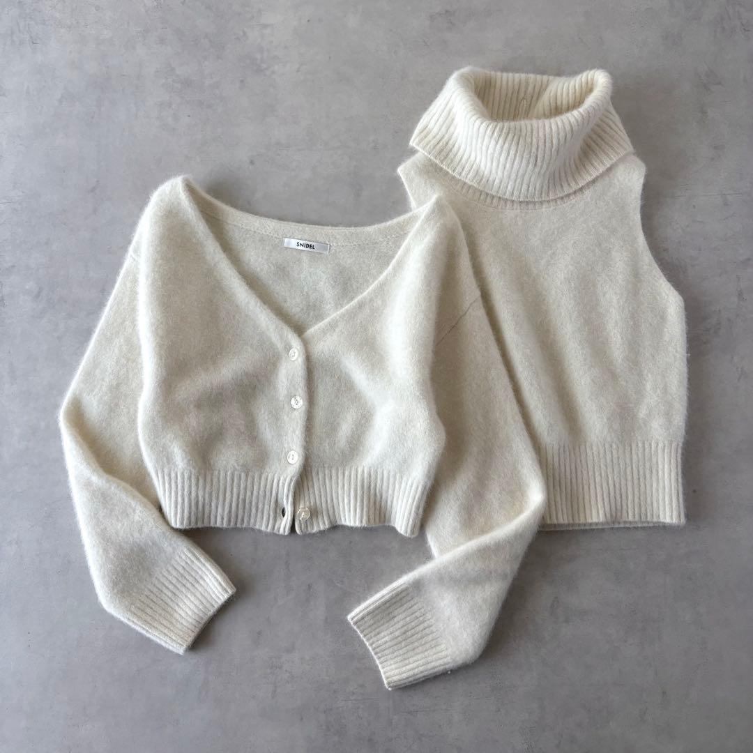 美品♡　スナイデル　フォックスアルパカ　カーディガン＆ノースリタートル　セット