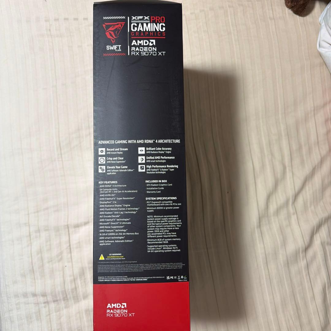グラフィックボード・グラボ・ビデオカード XFX Radeon RX 9070 XT 16GB