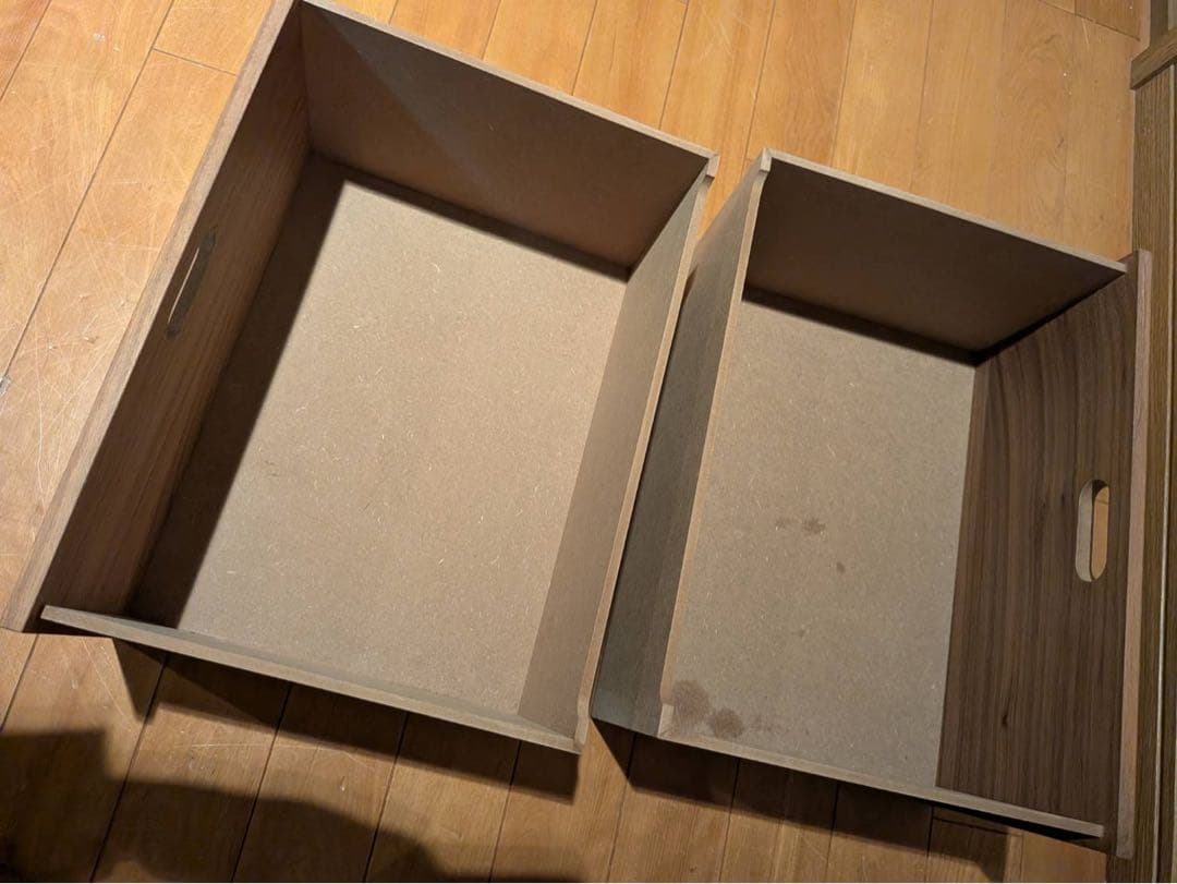 ■送料込■無印良品 スタッキングチェスト ウォールナット 引出し 収納 木製棚