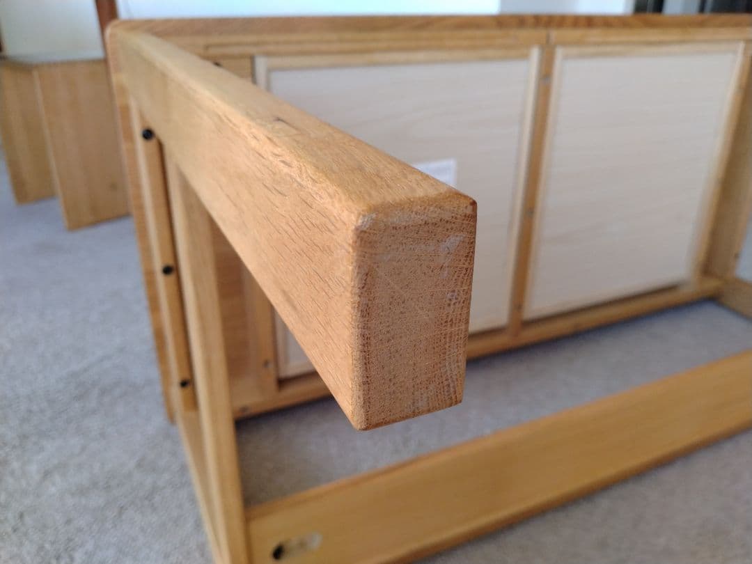 【totoro】MUJI/無印良品 オーク無垢材デスク110cm引出足元棚