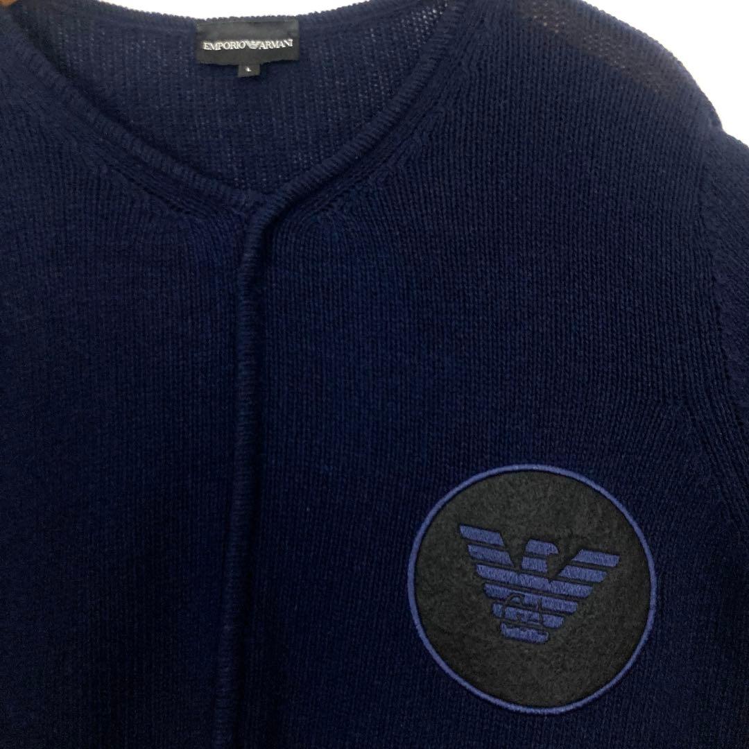 美品✨EMPORIO ARMANI ネイビー ニット L